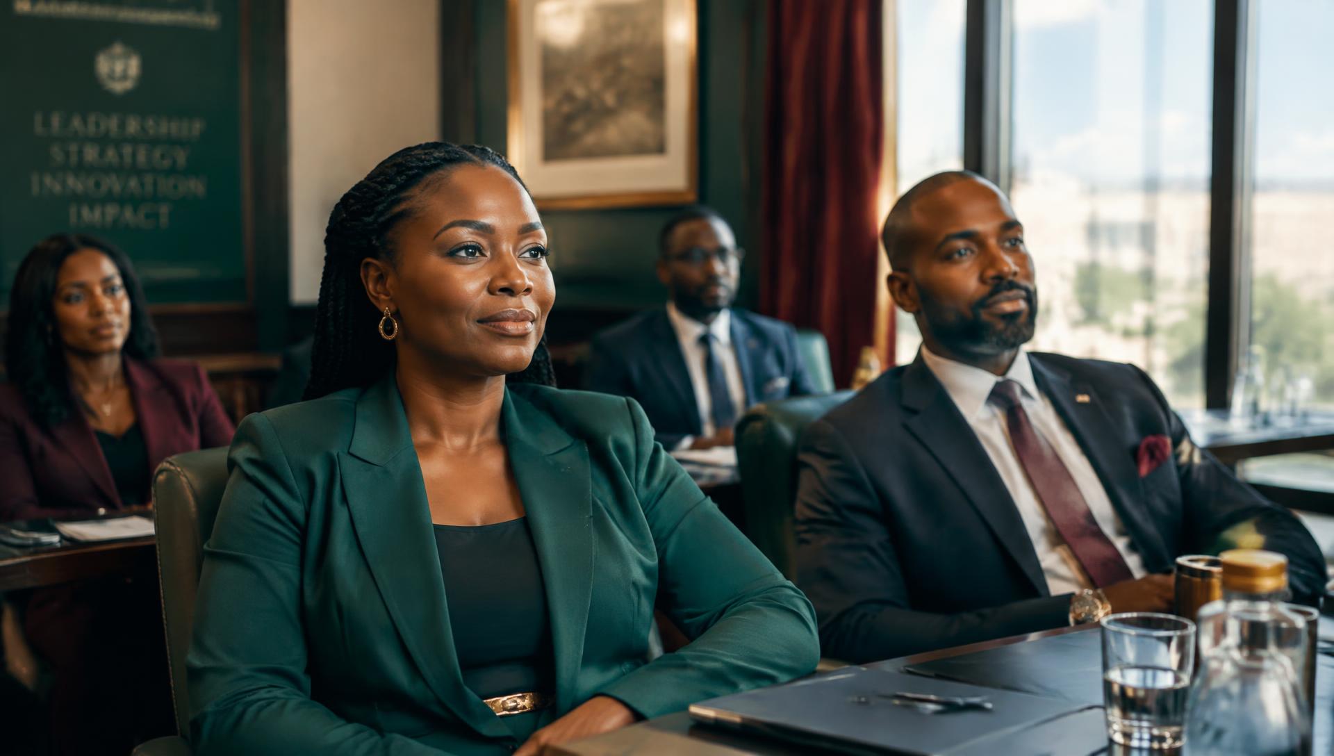 African executives in a Peakford boardroom session